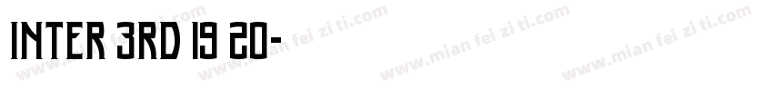 Inter 3rd 19 20字体转换
